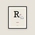 R · Rabbit Framed Print