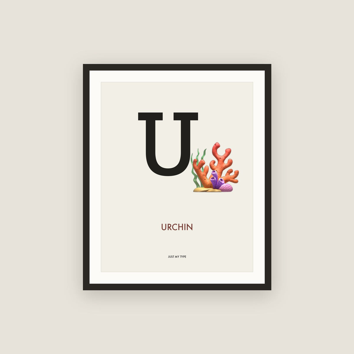 U · Urchin Framed Print