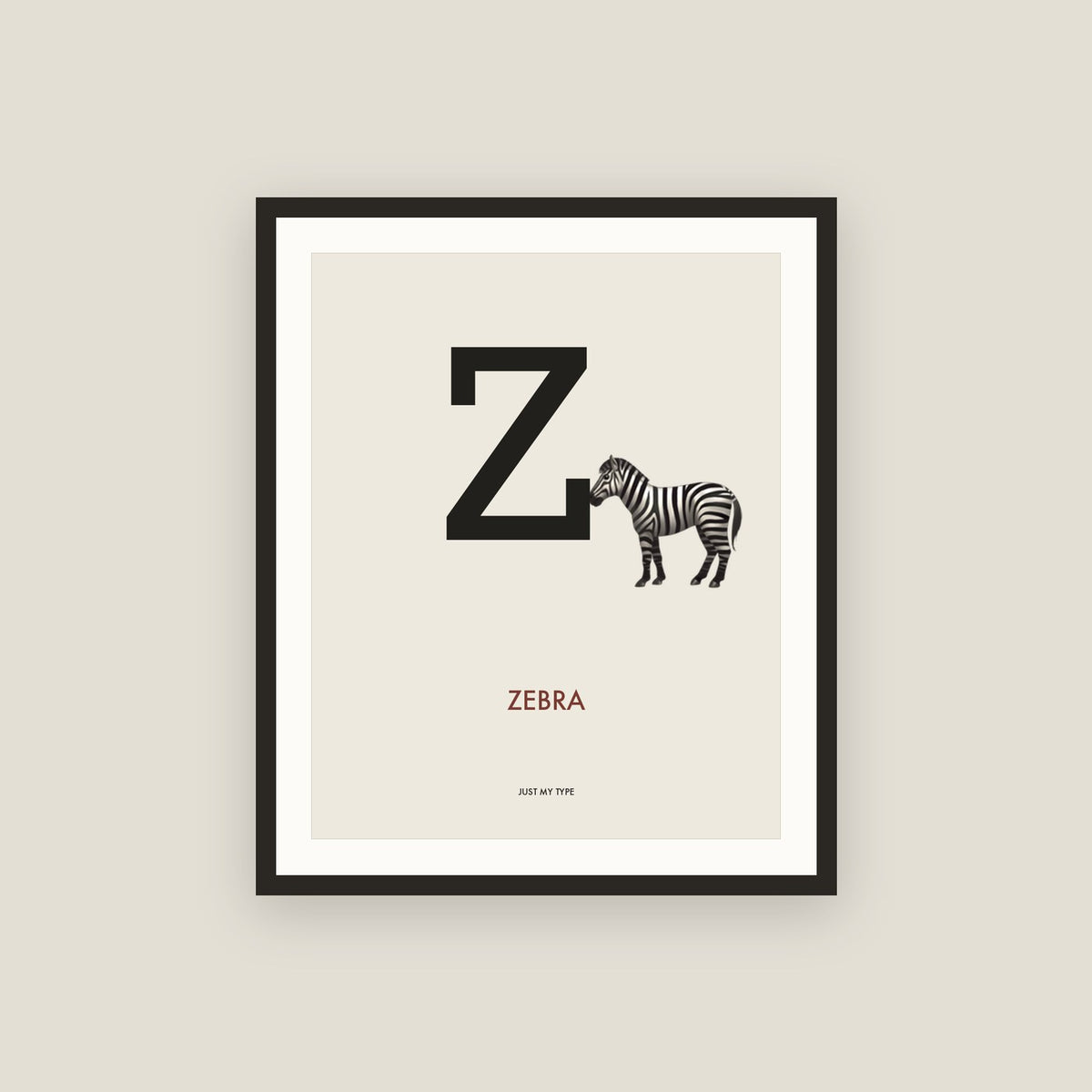 Z · Zebra Framed Print