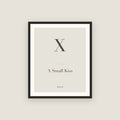 X · A Small Kiss Framed Print
