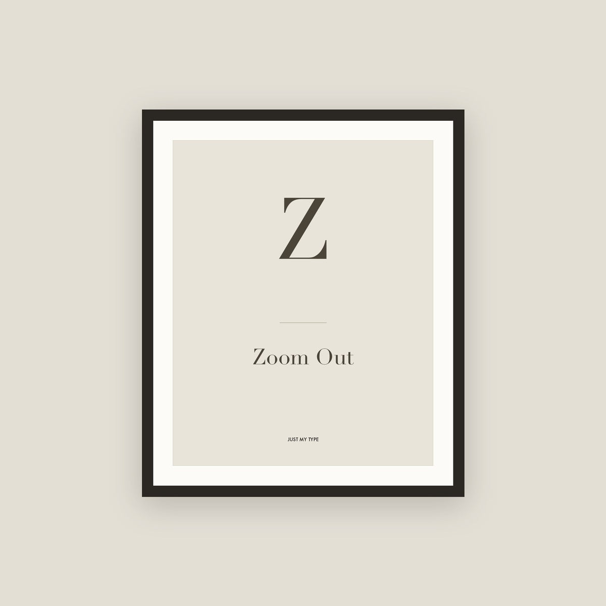 Z · Zoom Out Framed Print