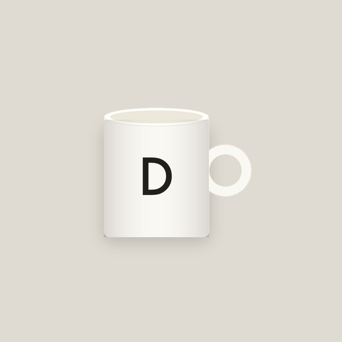 D · Letter Mug