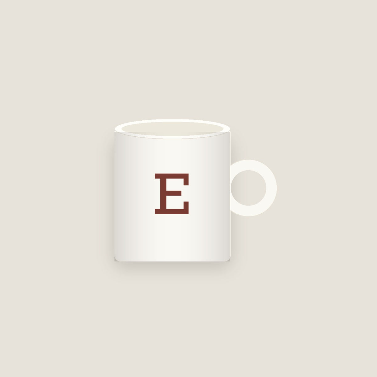 E · Letter Mug