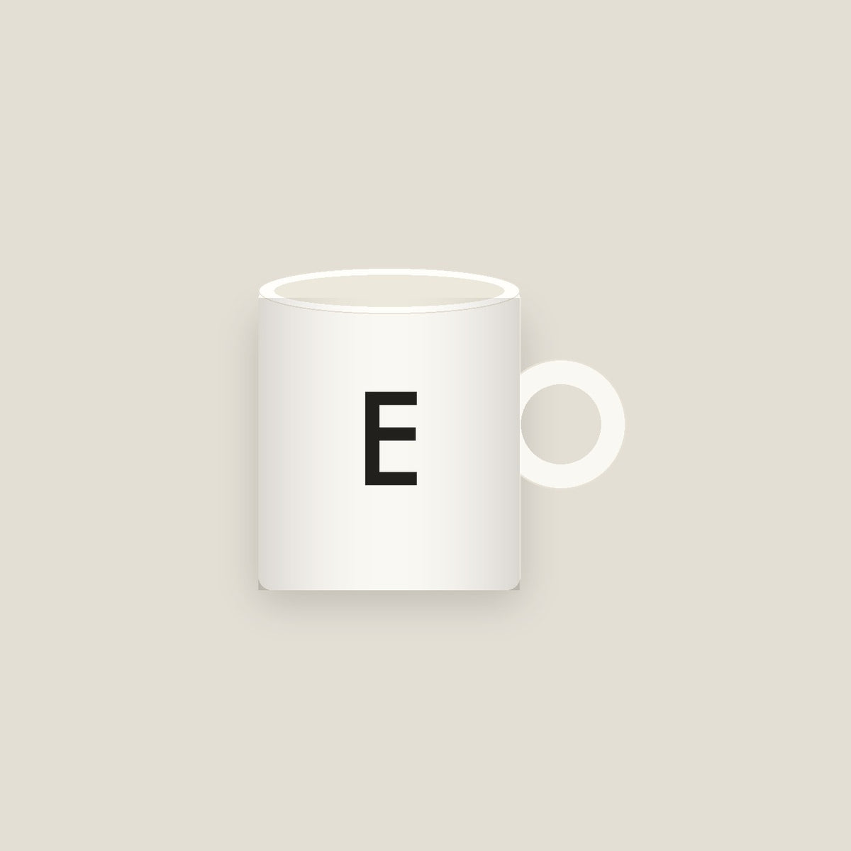 E · Letter Mug