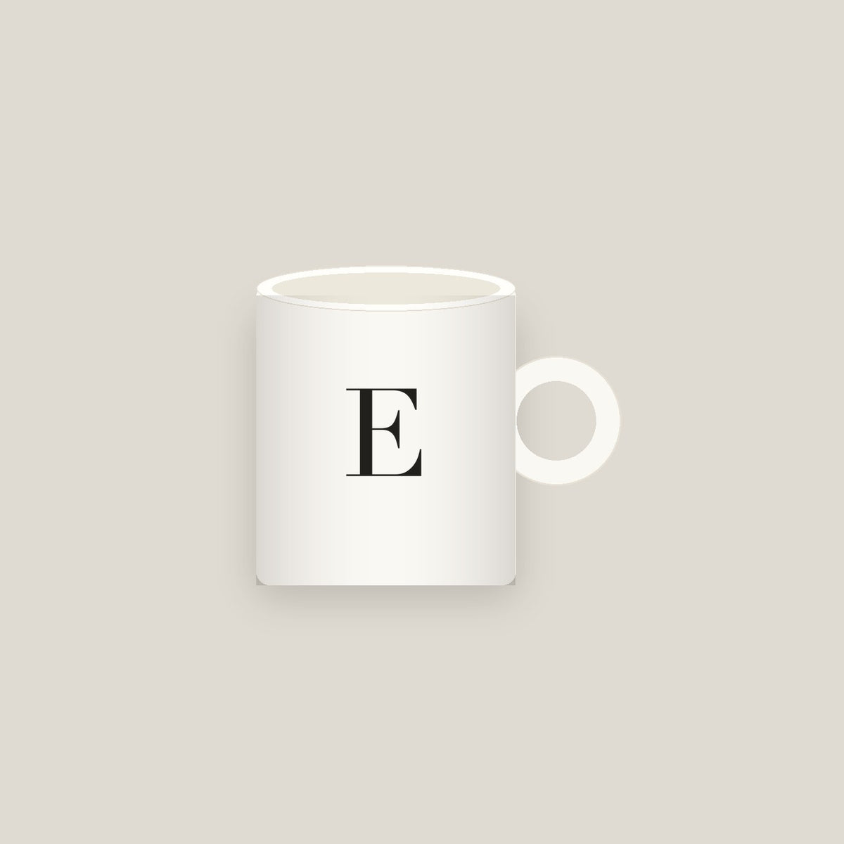 E · Letter Mug