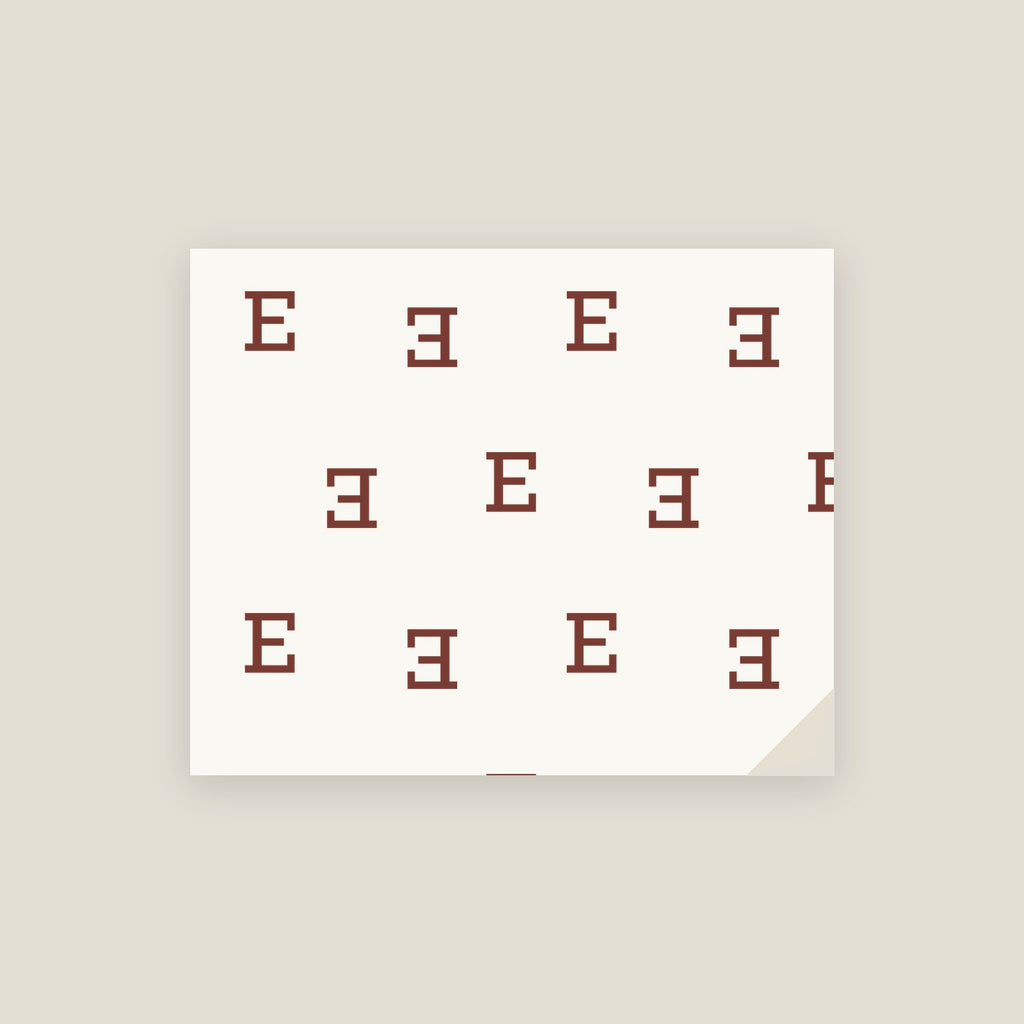 E · Letter Wrapping Paper