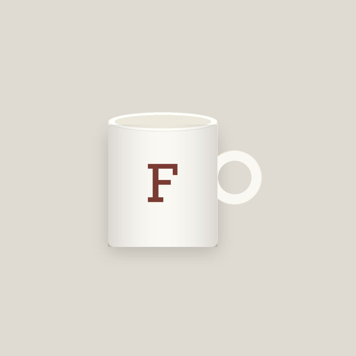 F · Letter Mug