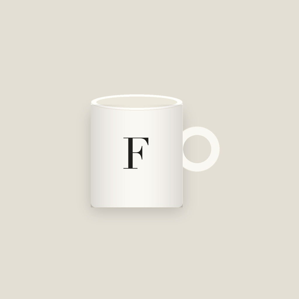F · Letter Mug
