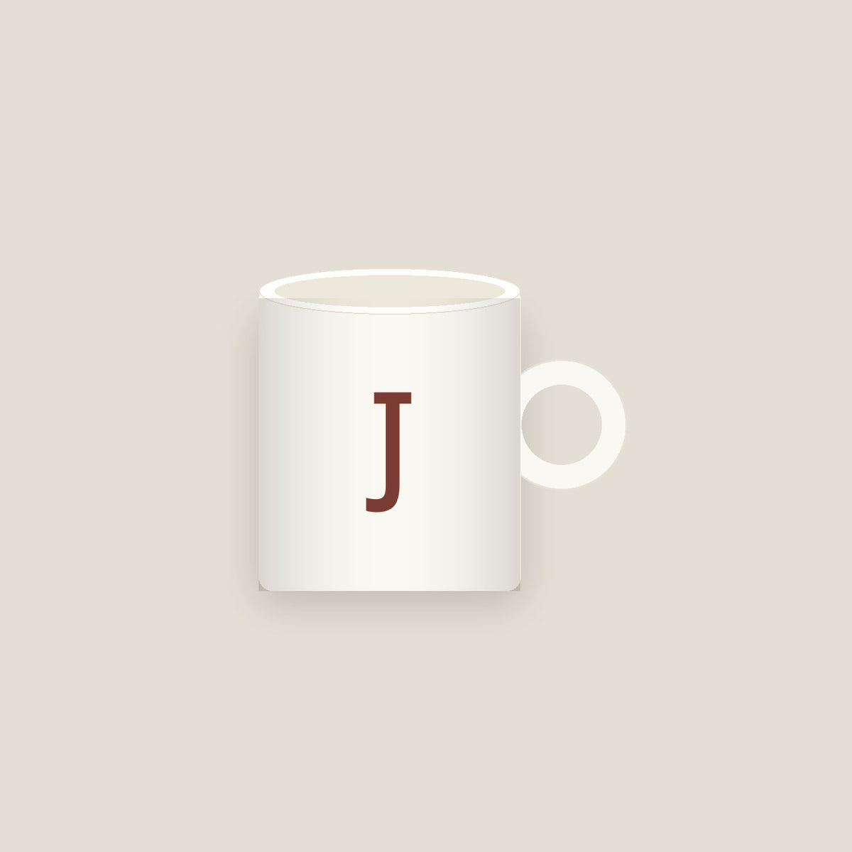 J · Letter Mug