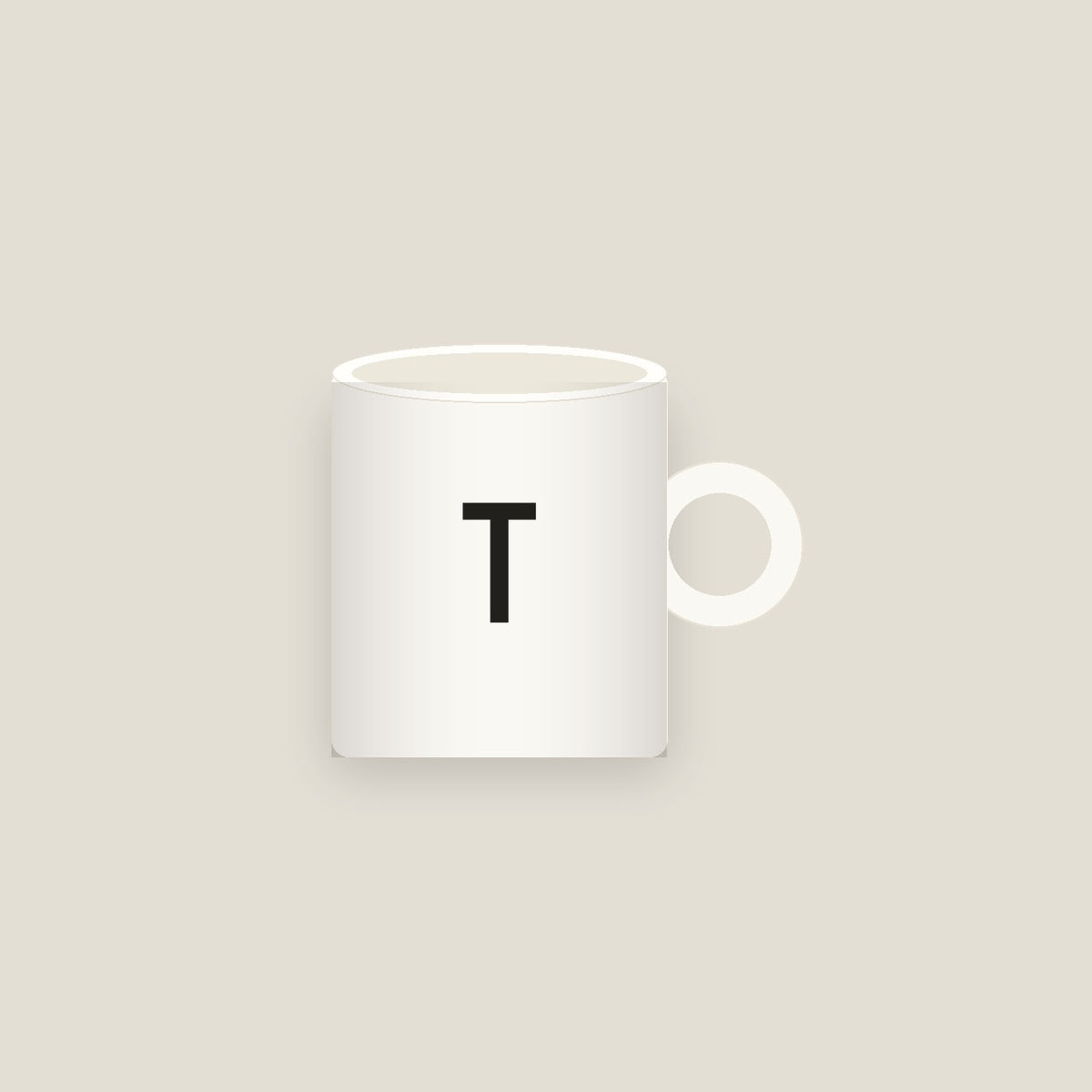 T · Letter Mug