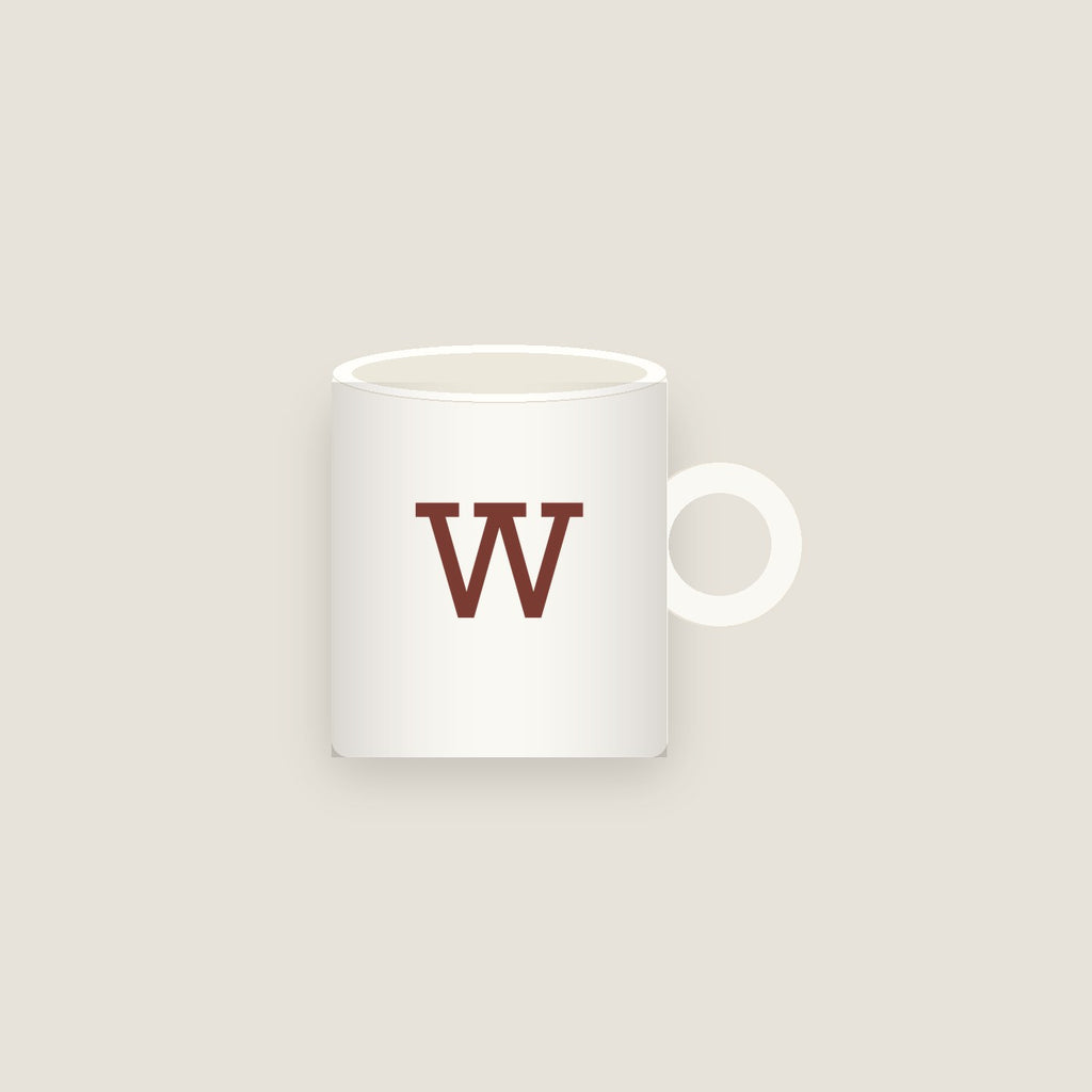 W · Letter Mug
