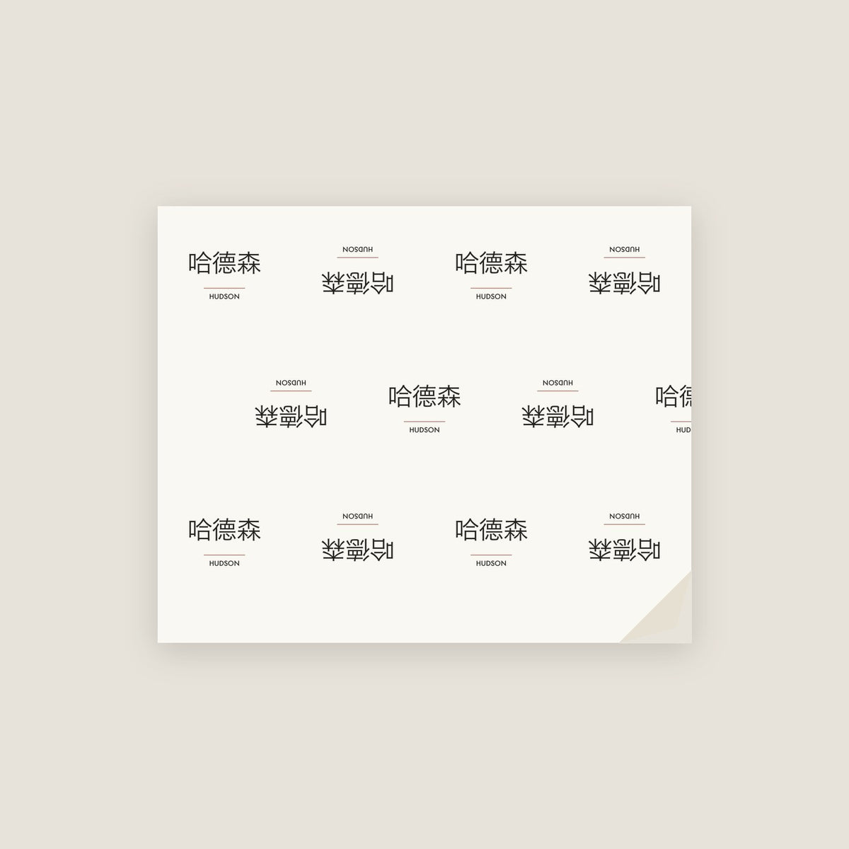 Hudson · 哈德森 Name Wrapping Paper