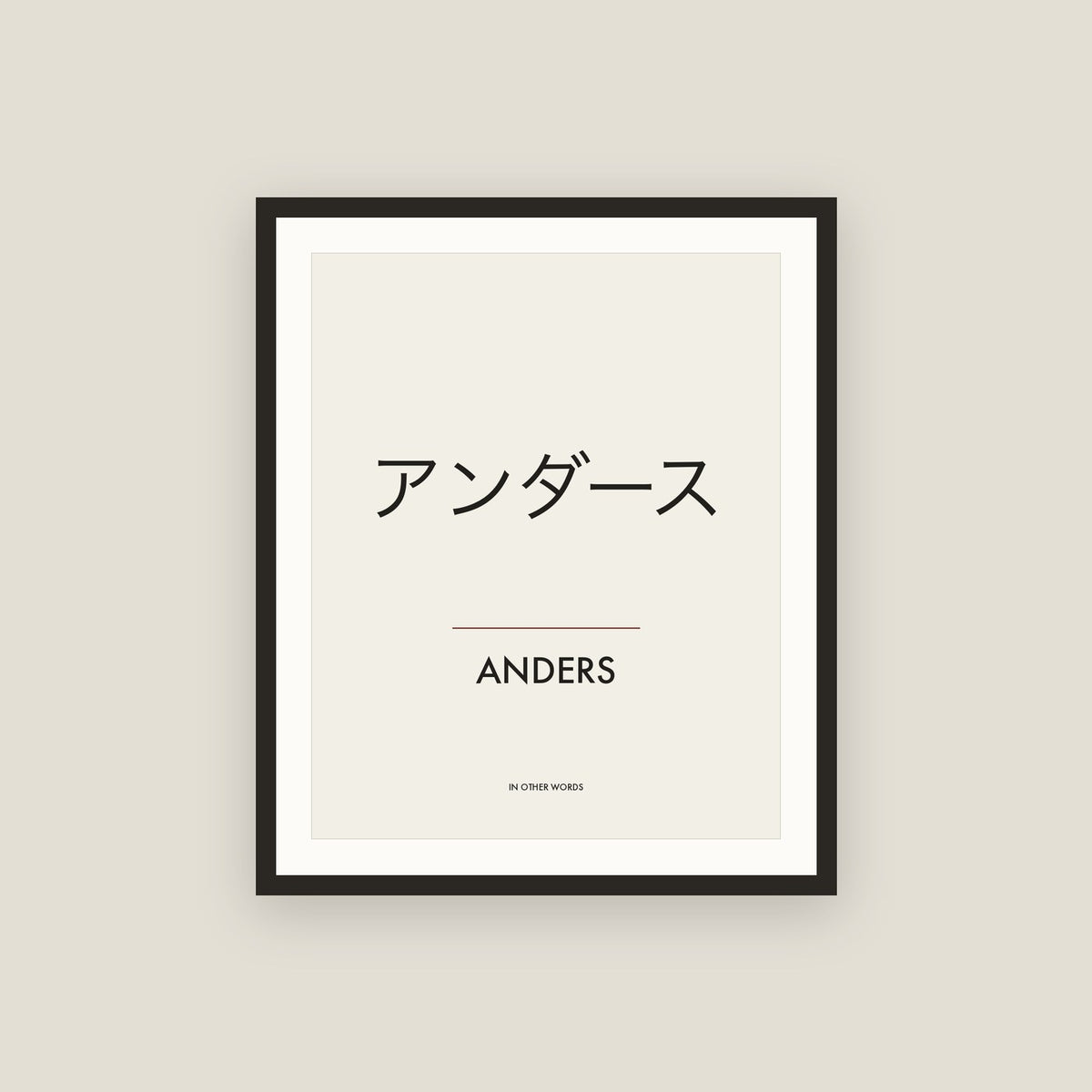 Anders · アンダース Name Framed Print
