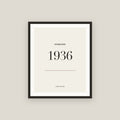 Established 1936 · Birth Year Framed Print