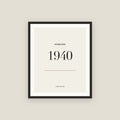 Established 1940 · Birth Year Framed Print