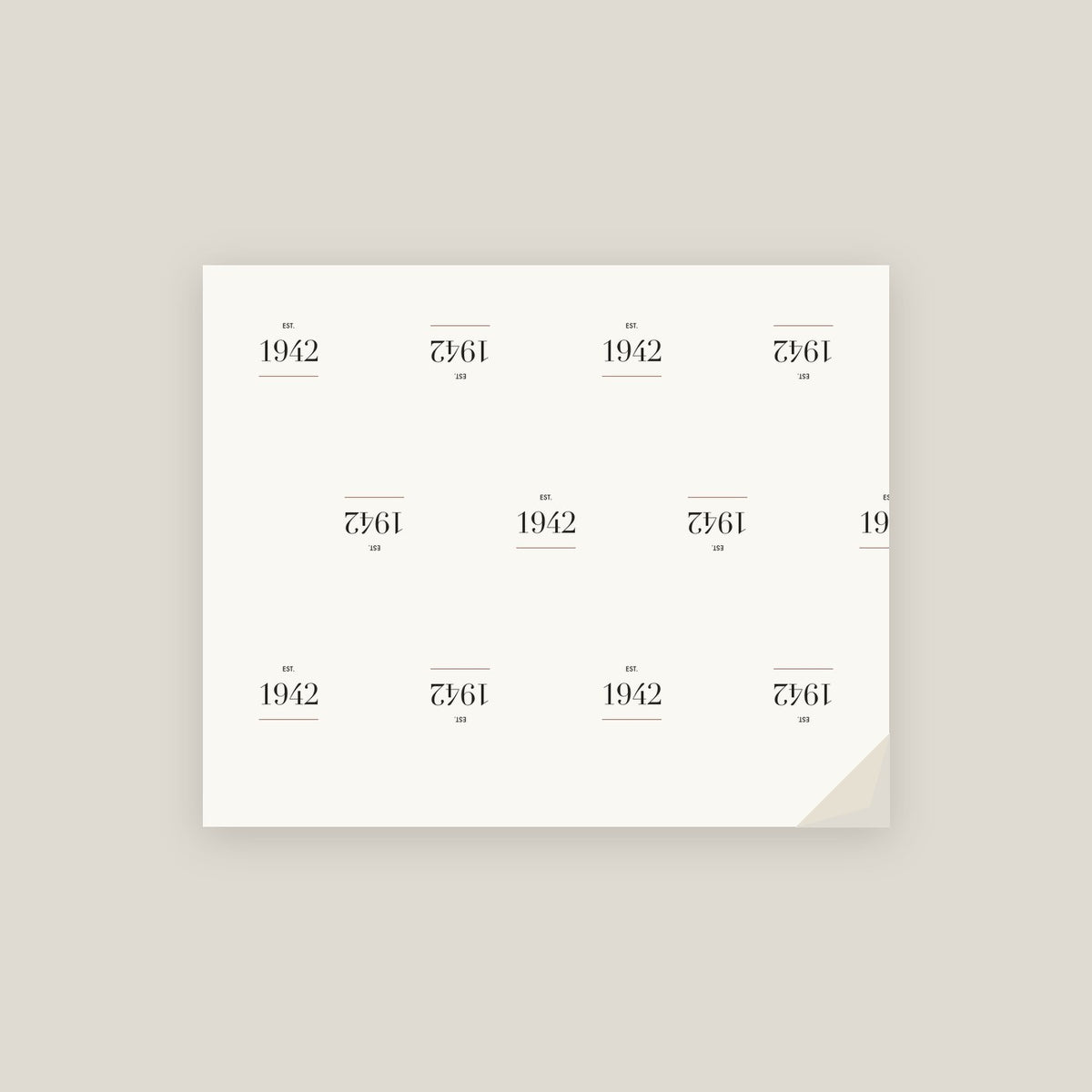 Established 1942 · Birth Year Wrapping Paper