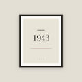 Established 1943 · Birth Year Framed Print