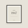 Established 1947 · Birth Year Framed Print