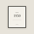 Established 1950 · Birth Year Framed Print