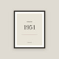 Established 1951 · Birth Year Framed Print