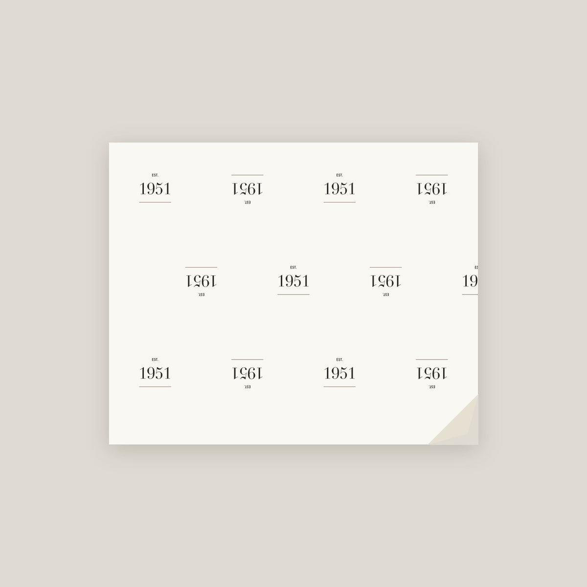 Established 1951 · Birth Year Wrapping Paper