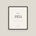 Established 1954 · Birth Year Framed Print