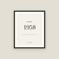 Established 1958 · Birth Year Framed Print