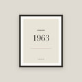 Established 1963 · Birth Year Framed Print