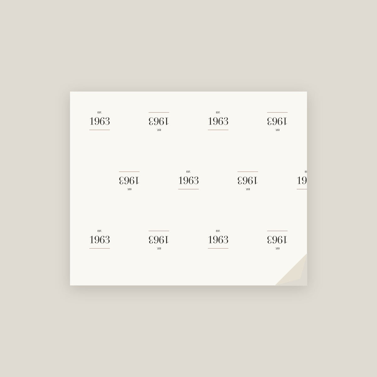 Established 1963 · Birth Year Wrapping Paper