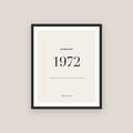 Established 1972 · Birth Year Framed Print
