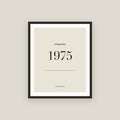 Established 1975 · Birth Year Framed Print