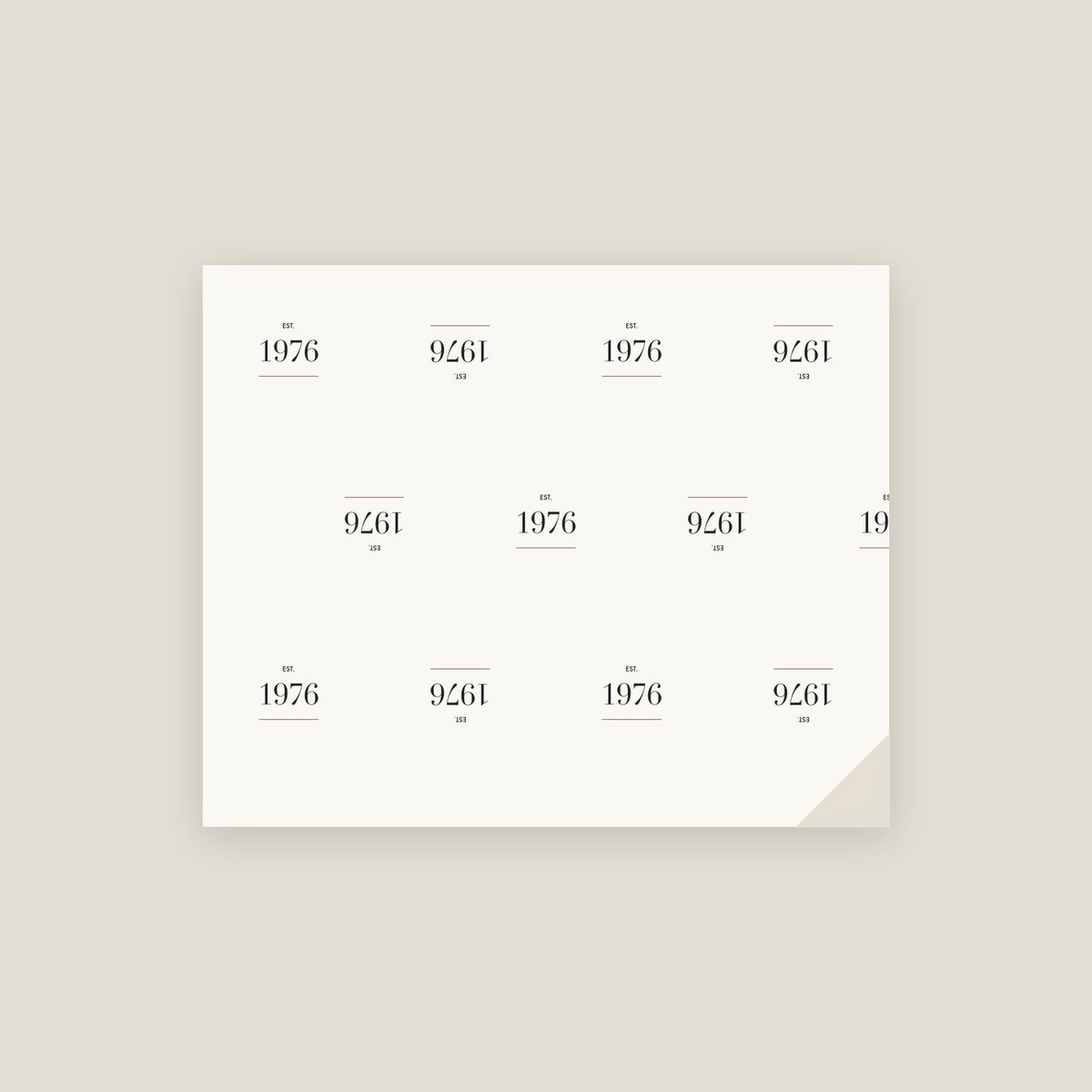 Established 1976 · Birth Year Wrapping Paper