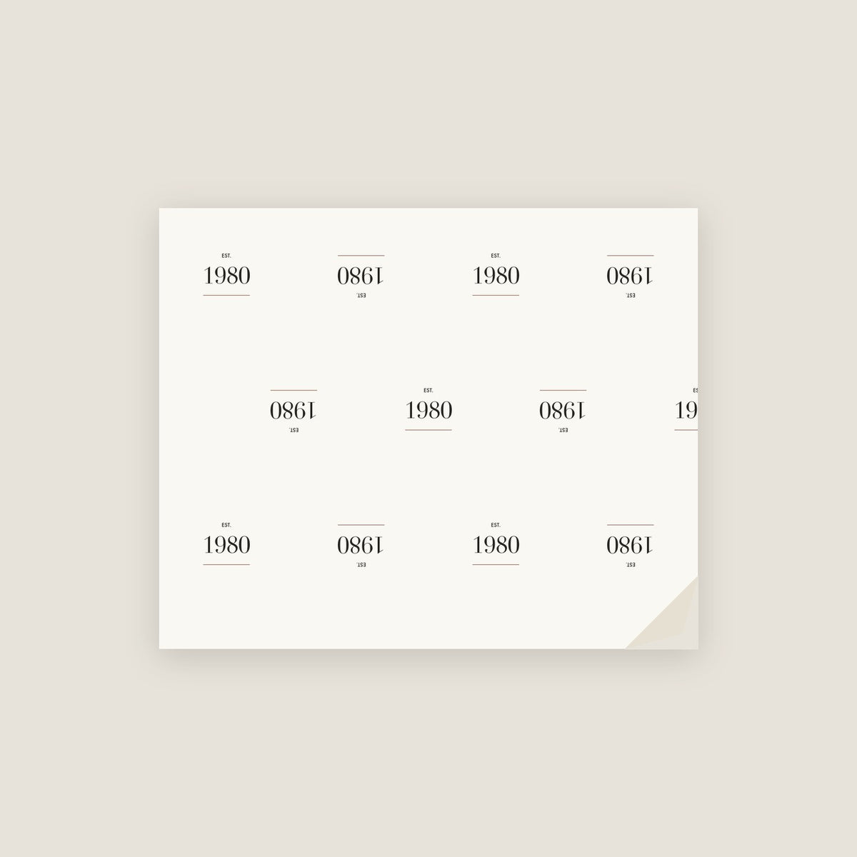 Established 1980 · Birth Year Wrapping Paper