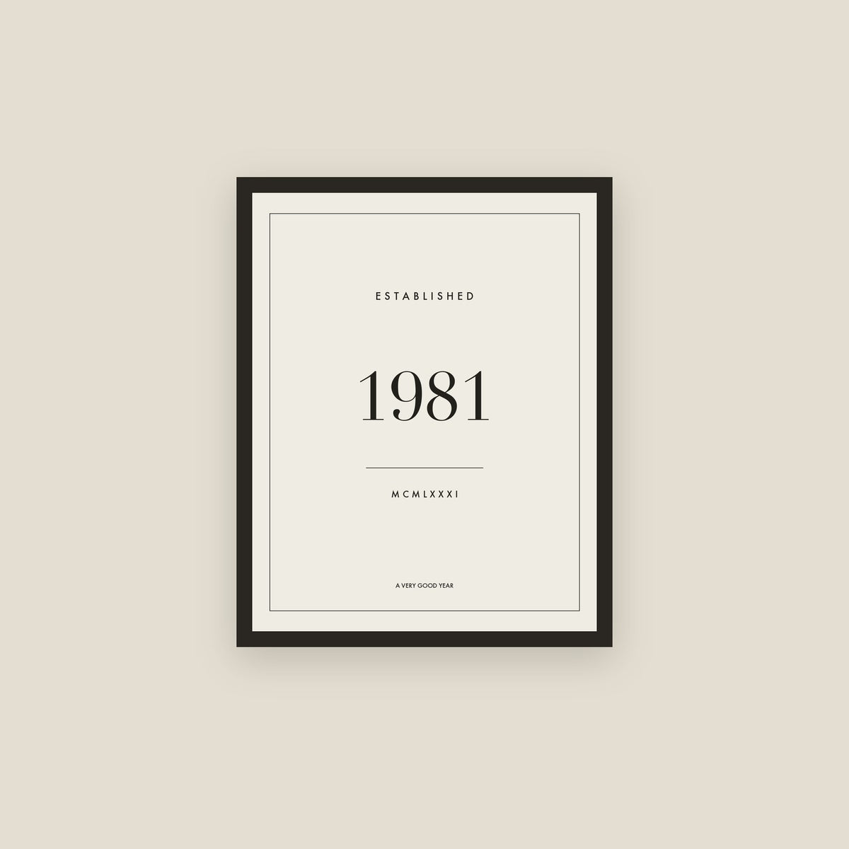 Established 1981 · Birth Year Print