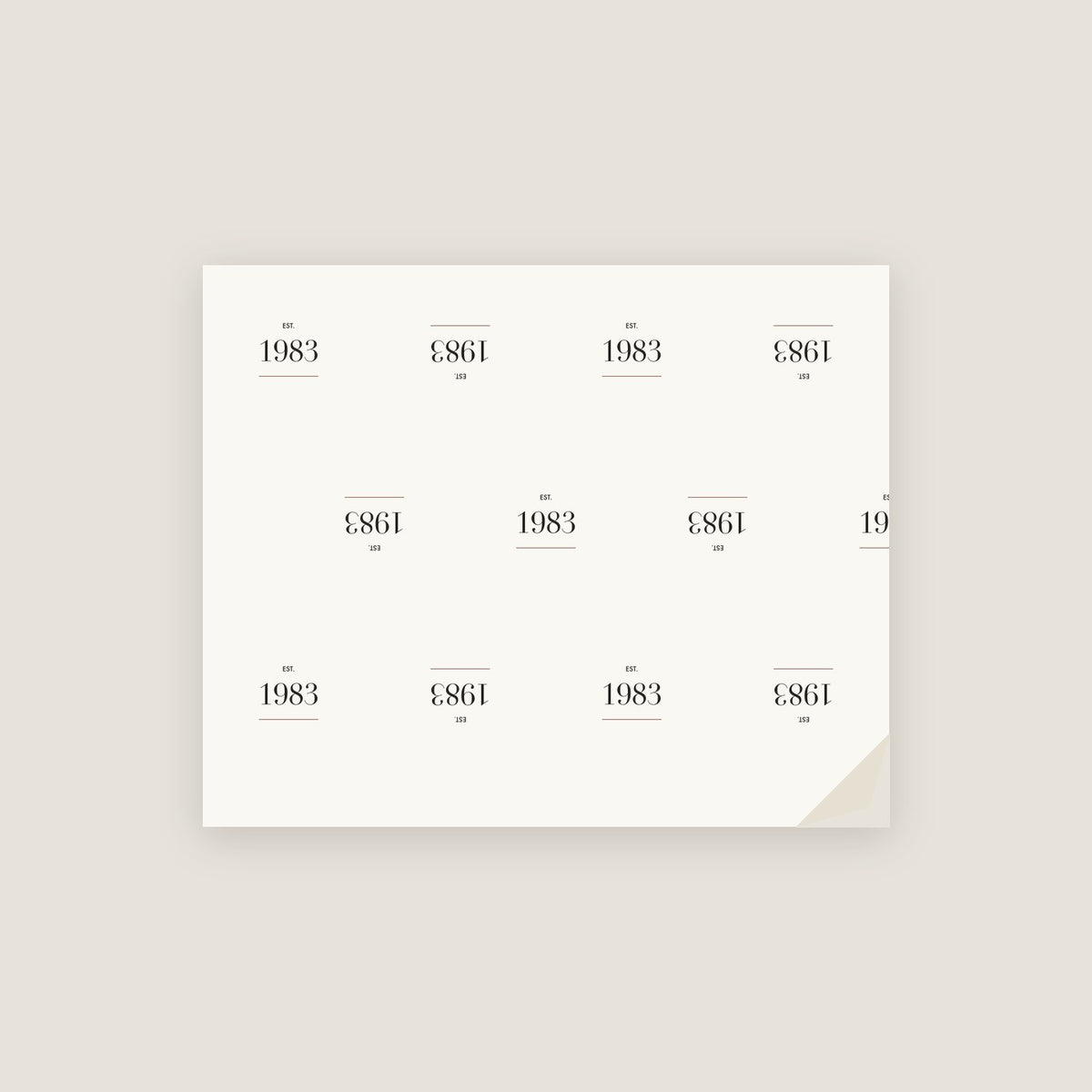 Established 1983 · Birth Year Wrapping Paper