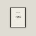 Established 1986 · Birth Year Print