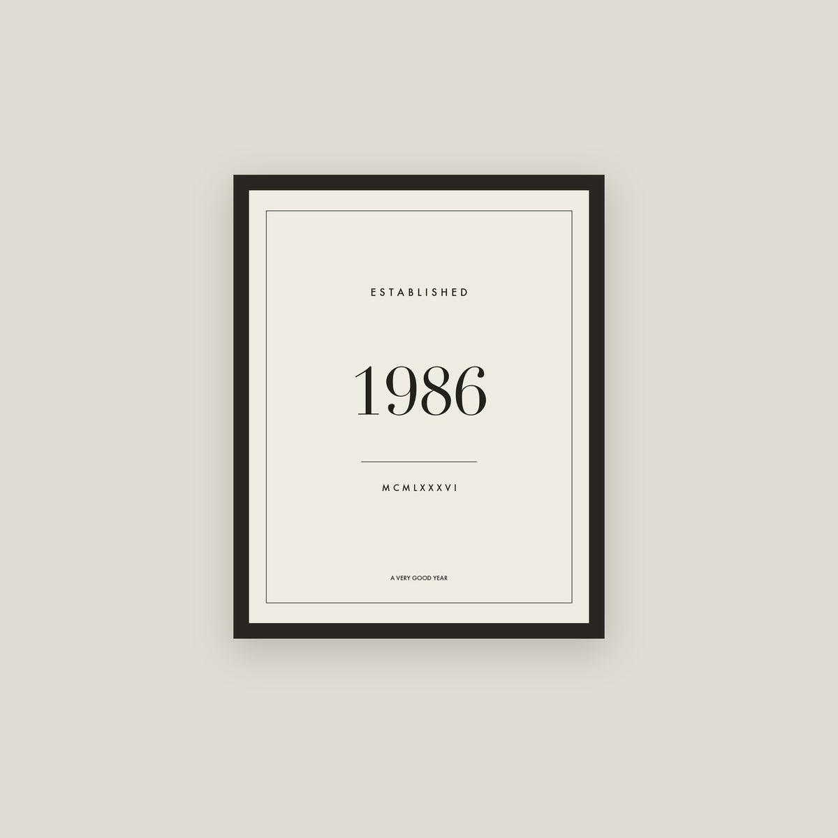 Established 1986 · Birth Year Print