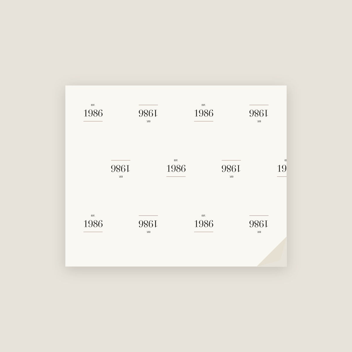 Established 1986 · Birth Year Wrapping Paper
