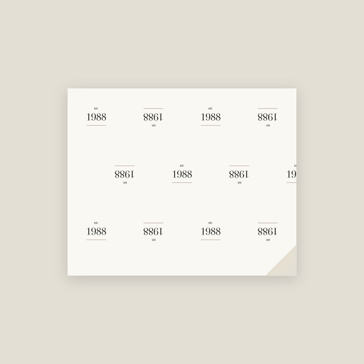 Established 1988 · Birth Year Wrapping Paper