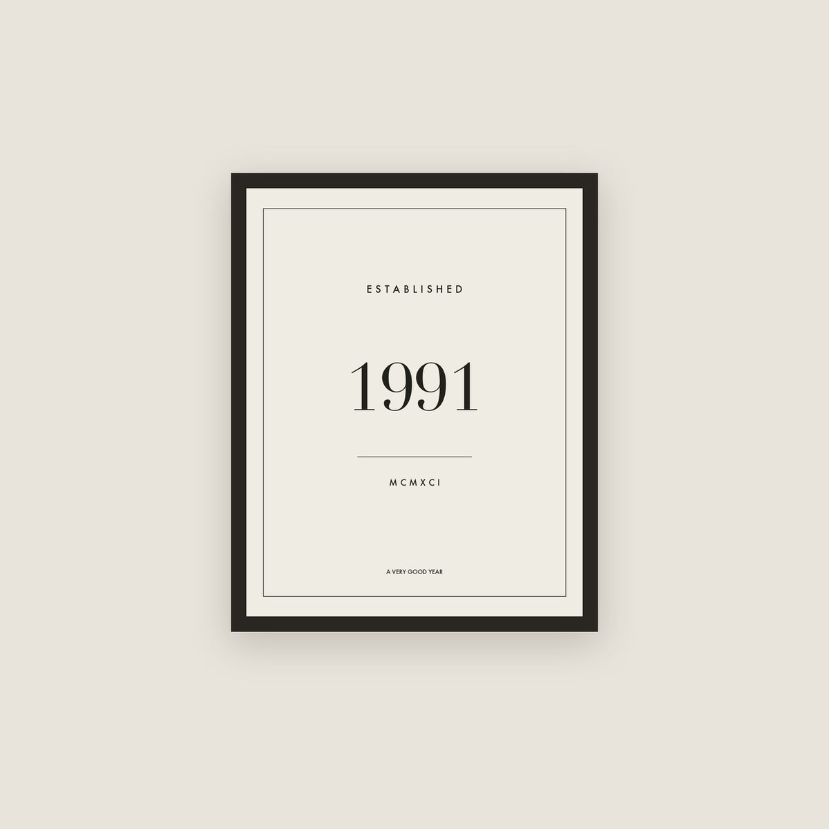 Established 1991 · Birth Year Print