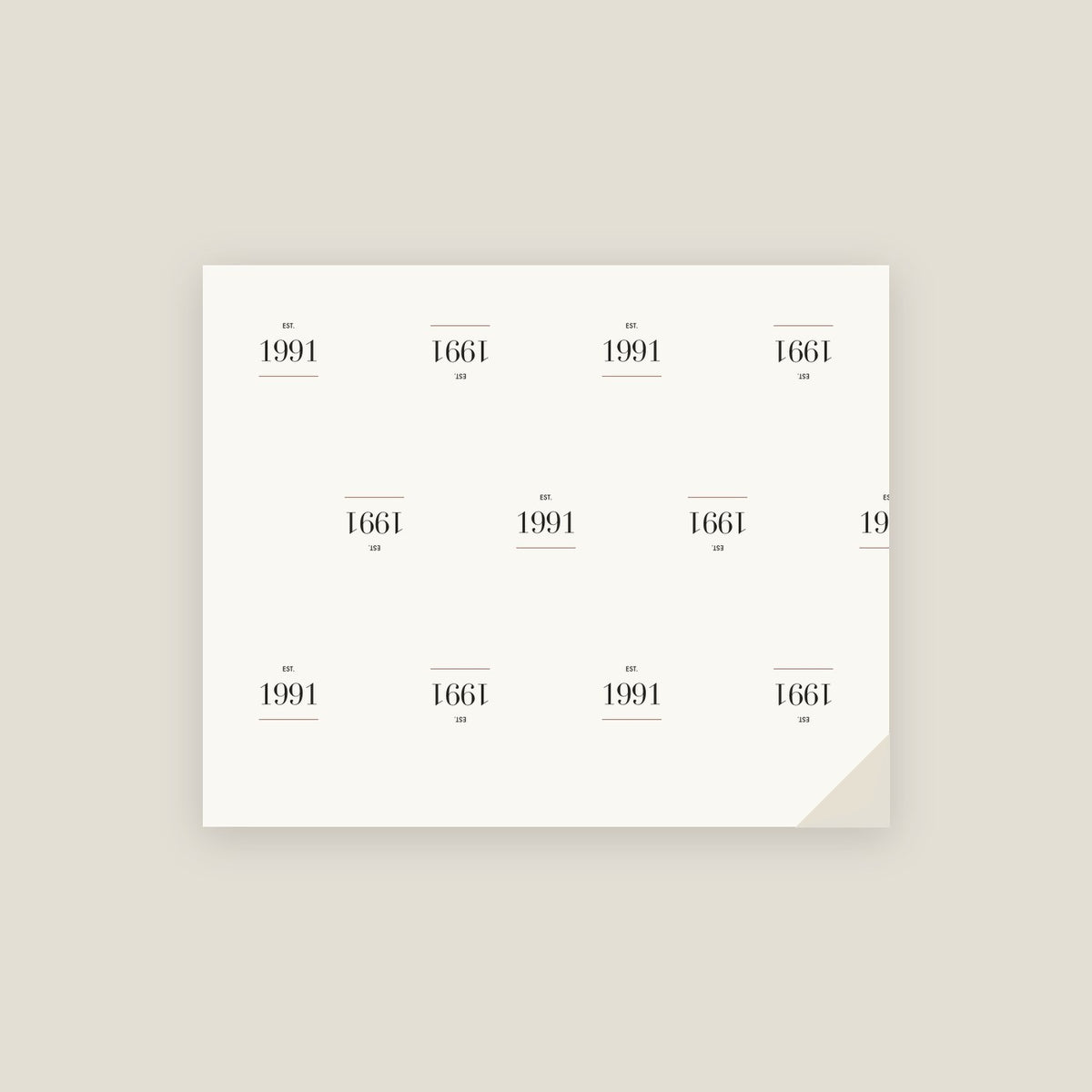 Established 1991 · Birth Year Wrapping Paper