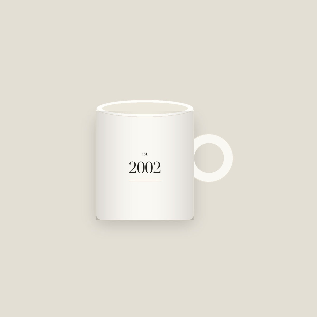 Established 2002 · Birth Year Mug