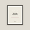 Established 2005 · Birth Year Framed Print