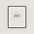 Established 2007 · Birth Year Framed Print