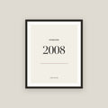 Established 2008 · Birth Year Framed Print
