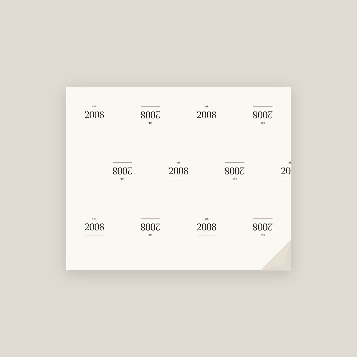 Established 2008 · Birth Year Wrapping Paper