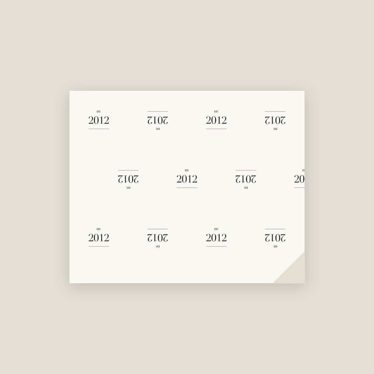 Established 2012 · Birth Year Wrapping Paper