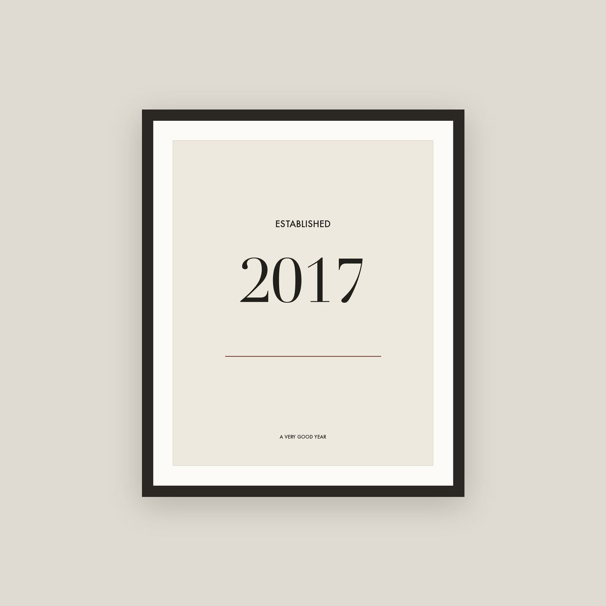 Established 2017 · Birth Year Framed Print